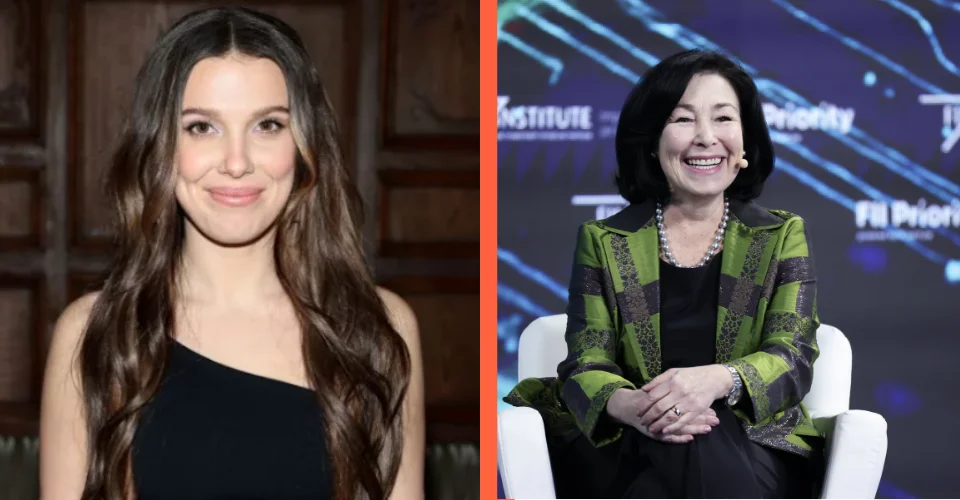 Millie Bobby Brown and Safra Catz