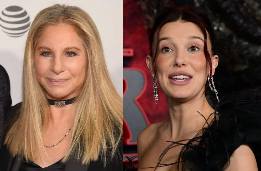 Barbra Streisand and Millie Bobby Brown